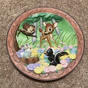 Bambi: Disney’s Animated Classics 3-D Decorative Plate- Original Box
